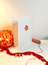 Load image into Gallery viewer, Mistletoe Textile Art Festive Card
