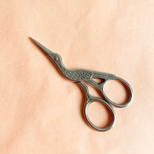 Load image into Gallery viewer, Stork Embroidery Scissors - Gold or Silver
